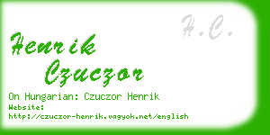 henrik czuczor business card